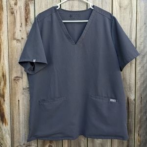FIGS Technical Collection Scrub Top Dark Gray Size XXL